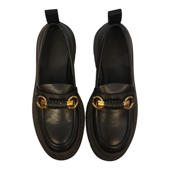 NEW See by Chloé Black Lylia Lug Loafers Black Size 40 10 - Picture 4 of 8